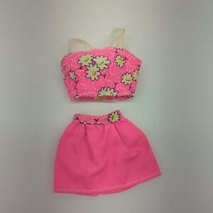 Barbie Fashion Favorites 1997 Pink Flower Skirt Top #68000-96‎